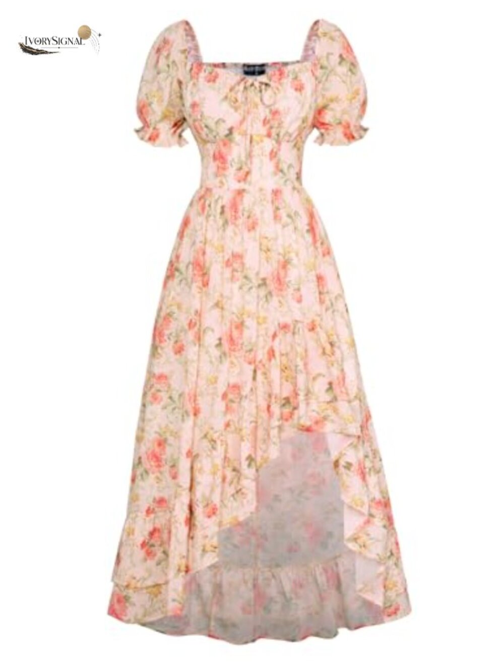 Corset Chiffon Maxi Dress Off Shoulder Puff Sleeve Wedding Guest Sundress